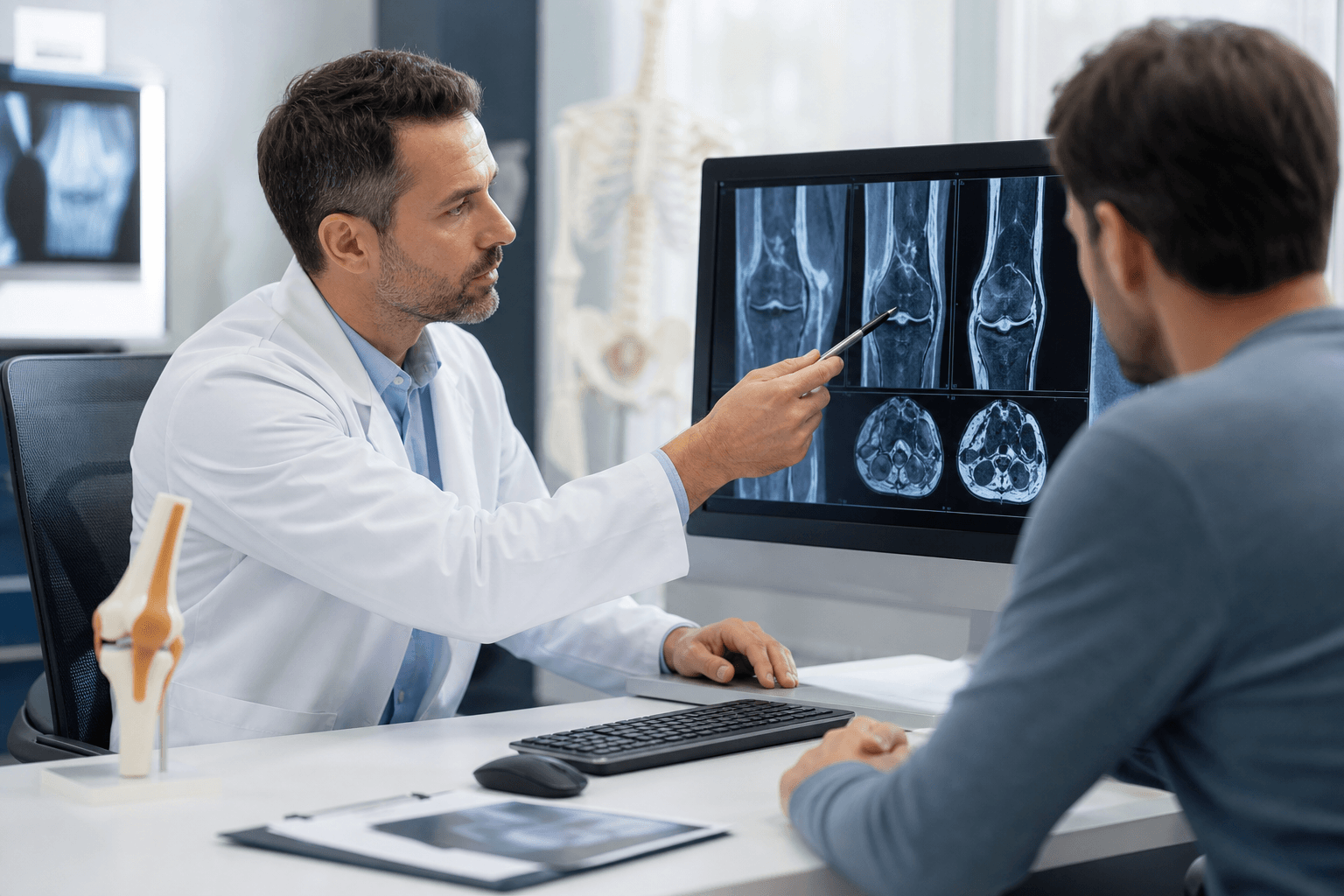 Ilustração editorial sobre site para médico com IA limites do que automatizar — o que nunca deve ir ao ar sem médico